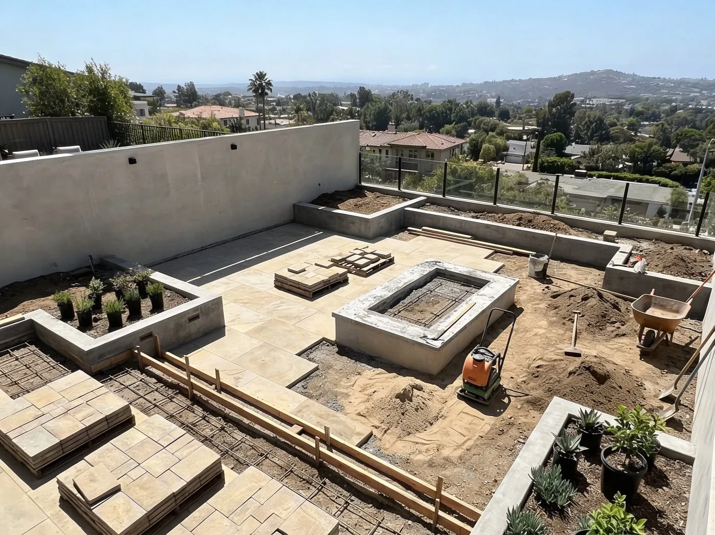 Outdoor construction build crew — San Diego Landscape Remodeling