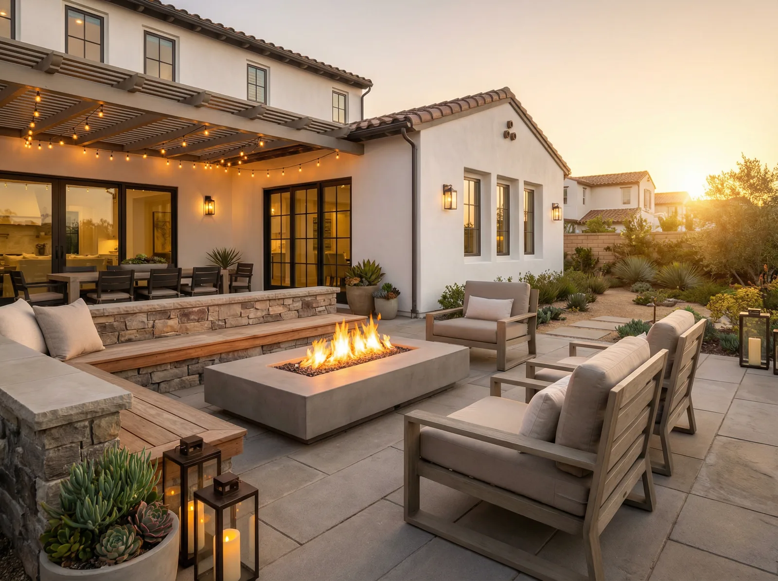 San Diego backyard after remodel — custom patio design completed
